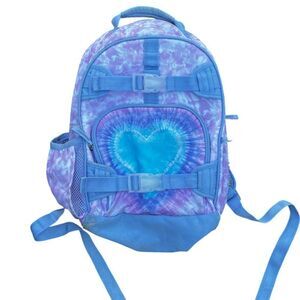 Pottery Barn Kids Mackenzie Lavender Heart Tie-Dye Large Backpack